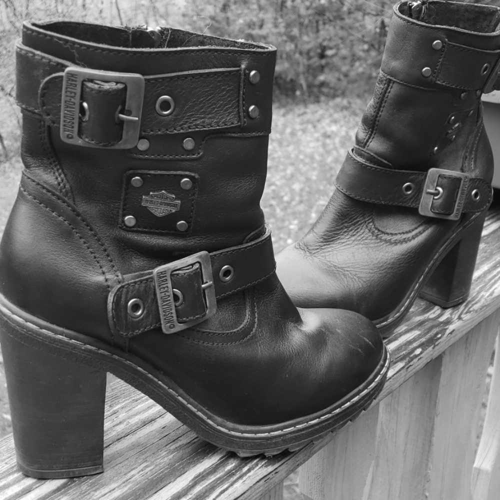 Harley Davidson heeled boots